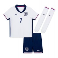 Camiseta Inglaterra Bukayo Saka #7 Primera Equipación Replica Eurocopa 2024 para niños mangas cortas (+ Pantalones cortos)